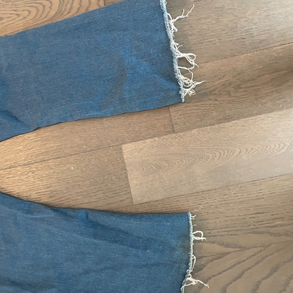 high rise flare crop blue jeans for women plus size 14/32W - Picture 7 of 10